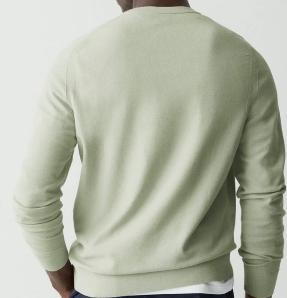 Theory Riland Crewneck Sweater in Light Bilen
