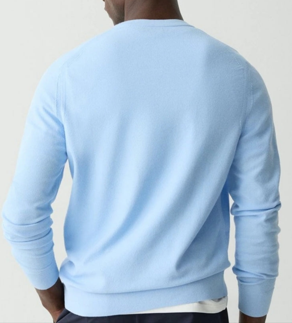 Theory Riland Crewneck Sweater in Light Bilen
