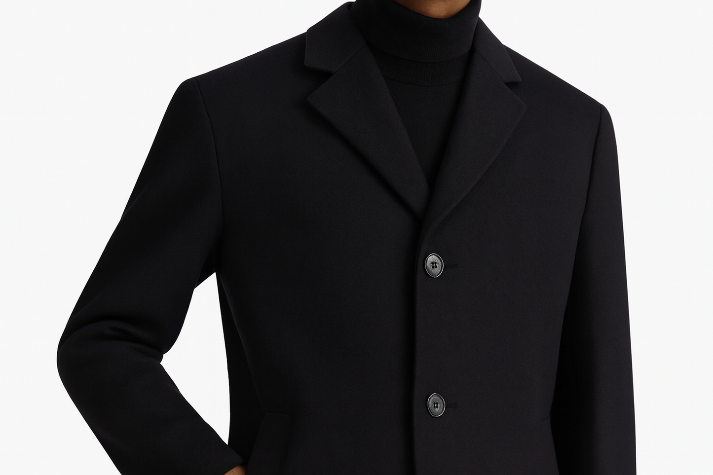 Clinton Wool & Cashmere Blazer - Detail Shot White Model