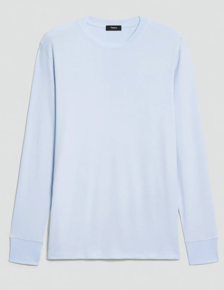 Theory Essential Long-Sleeve Tee in Anemone Modal Jersey