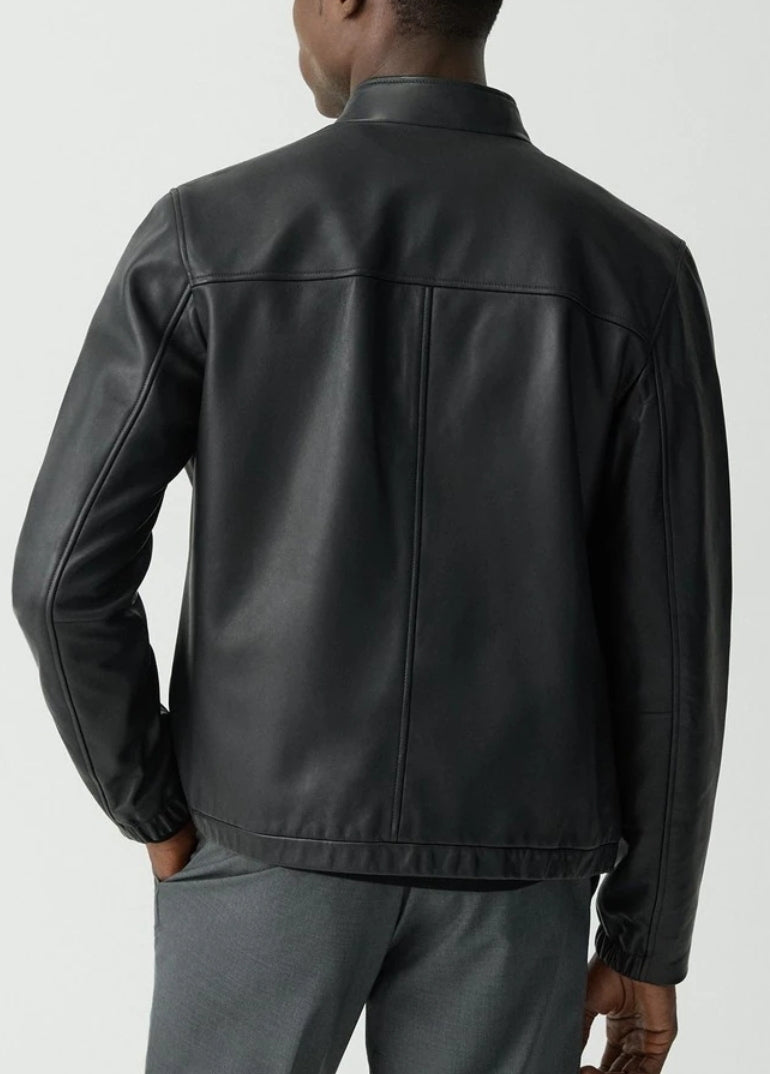Theory Morvek Zip Jacket in Leather