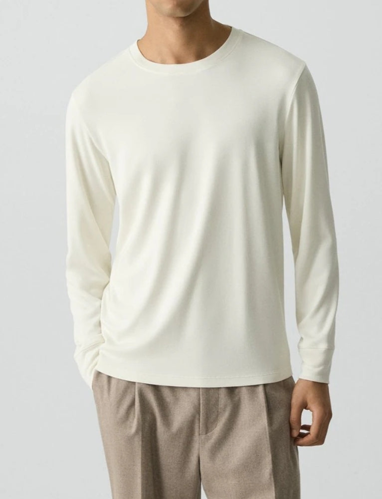 Theory Essential Long-Sleeve Tee in Anemone Modal Jersey