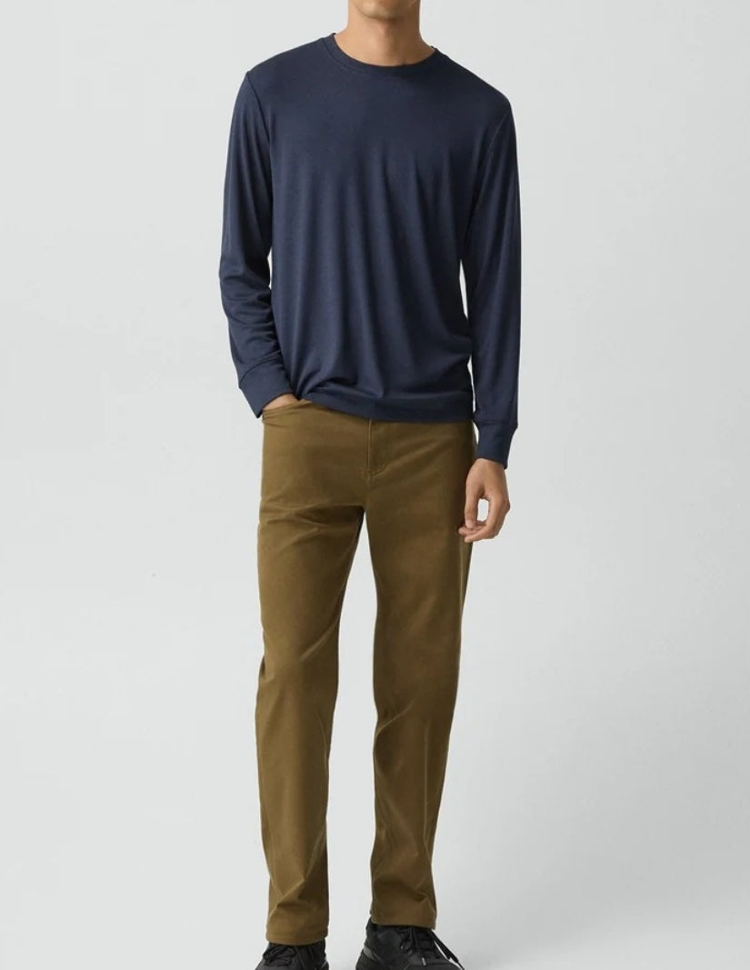 Theory Essential Long-Sleeve Tee in Anemone Modal Jersey
