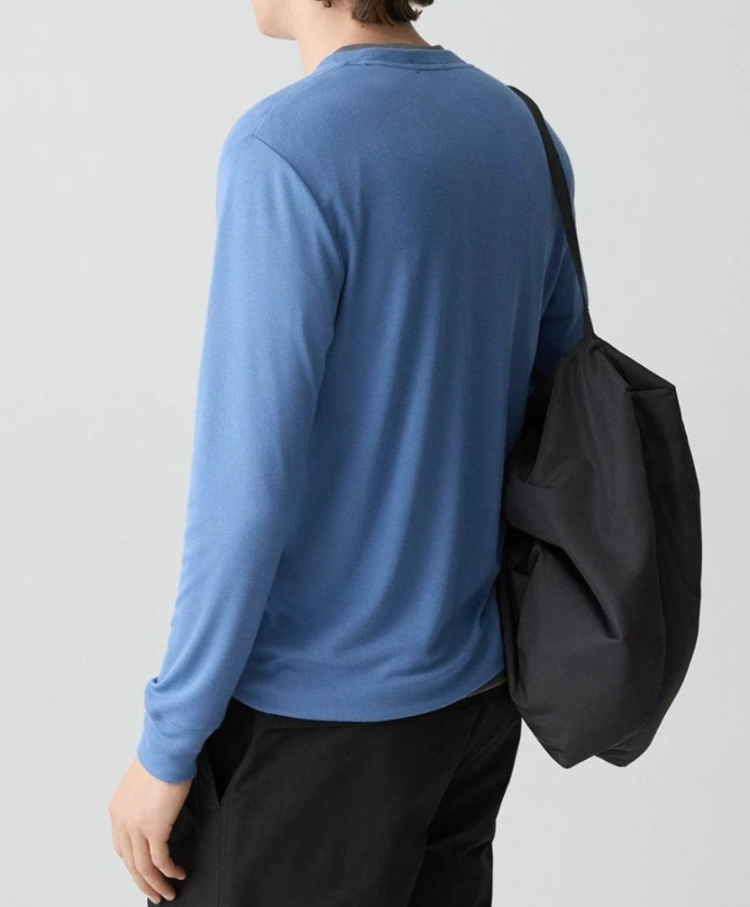 Theory Essential Long-Sleeve Tee in Anemone Modal Jersey
