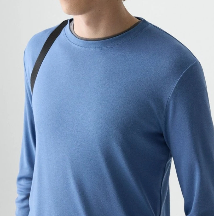 Theory Essential Long-Sleeve Tee in Anemone Modal Jersey