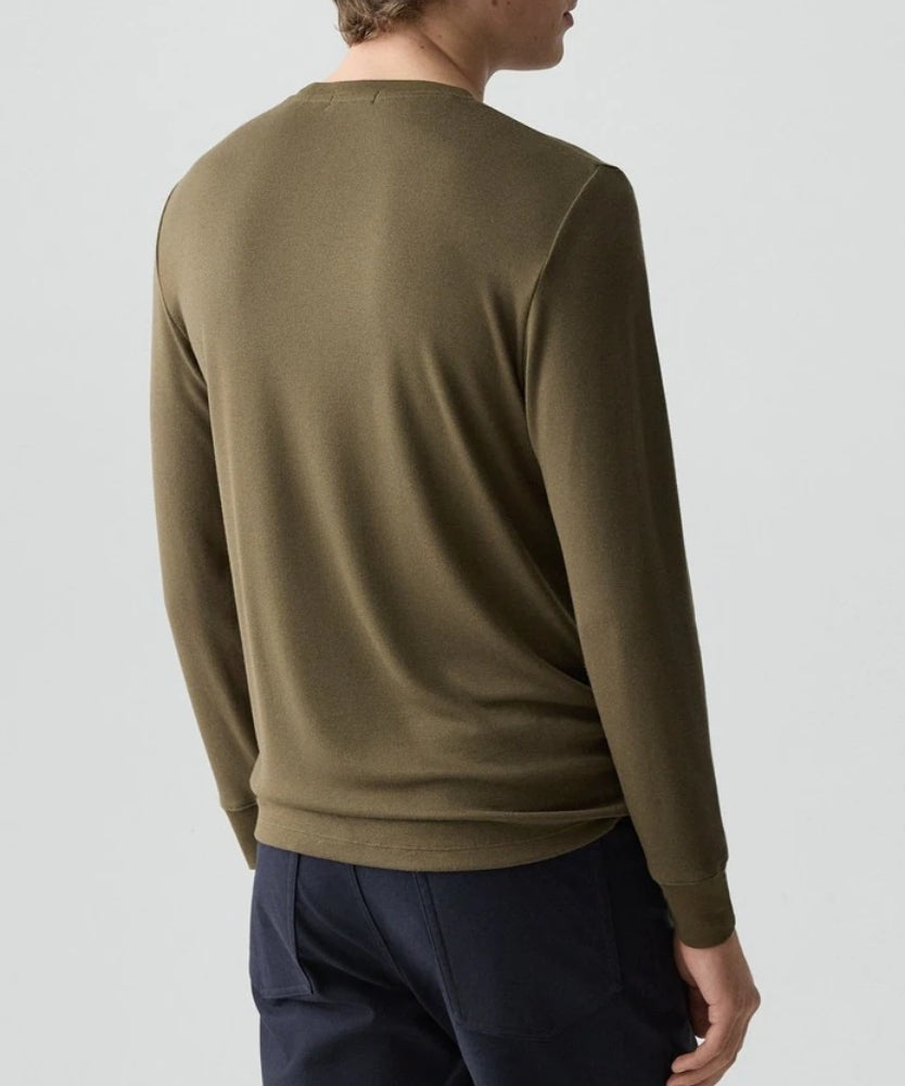 Theory Essential Long-Sleeve Tee in Anemone Modal Jersey