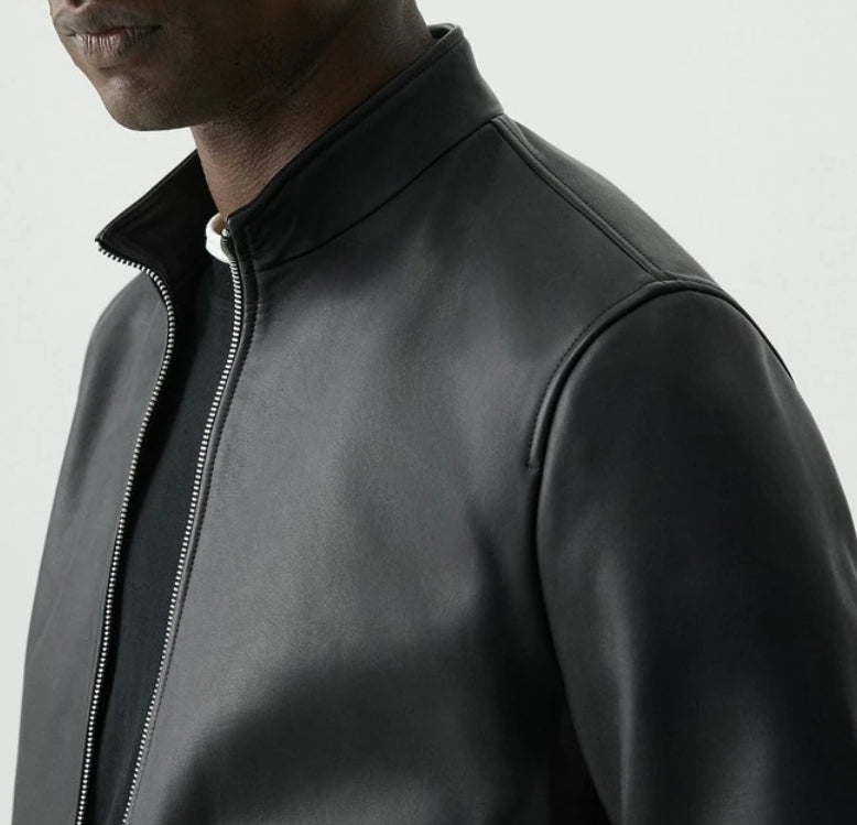 Theory Morvek Zip Jacket in Leather
