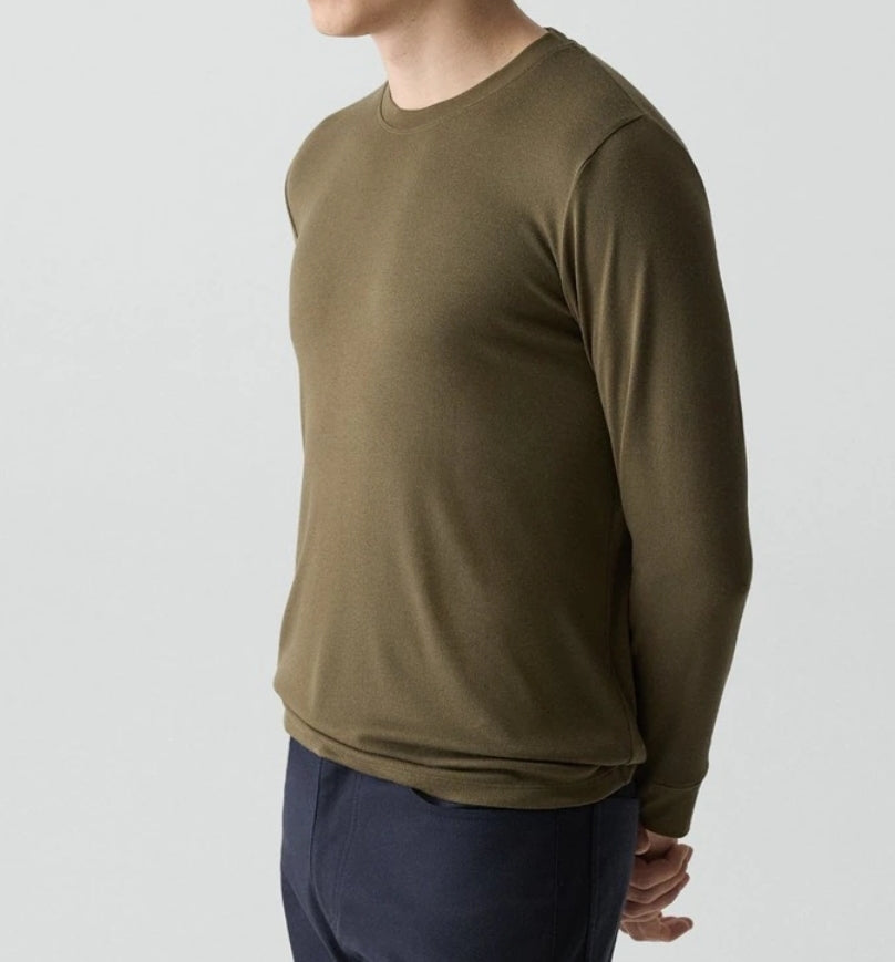 Theory Essential Long-Sleeve Tee in Anemone Modal Jersey