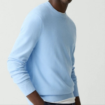 Theory Riland Crewneck Sweater in Light Bilen