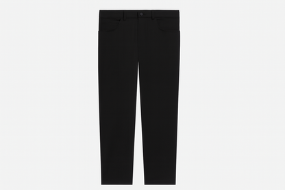 Clean flat lay image of black pants without navigation arrow