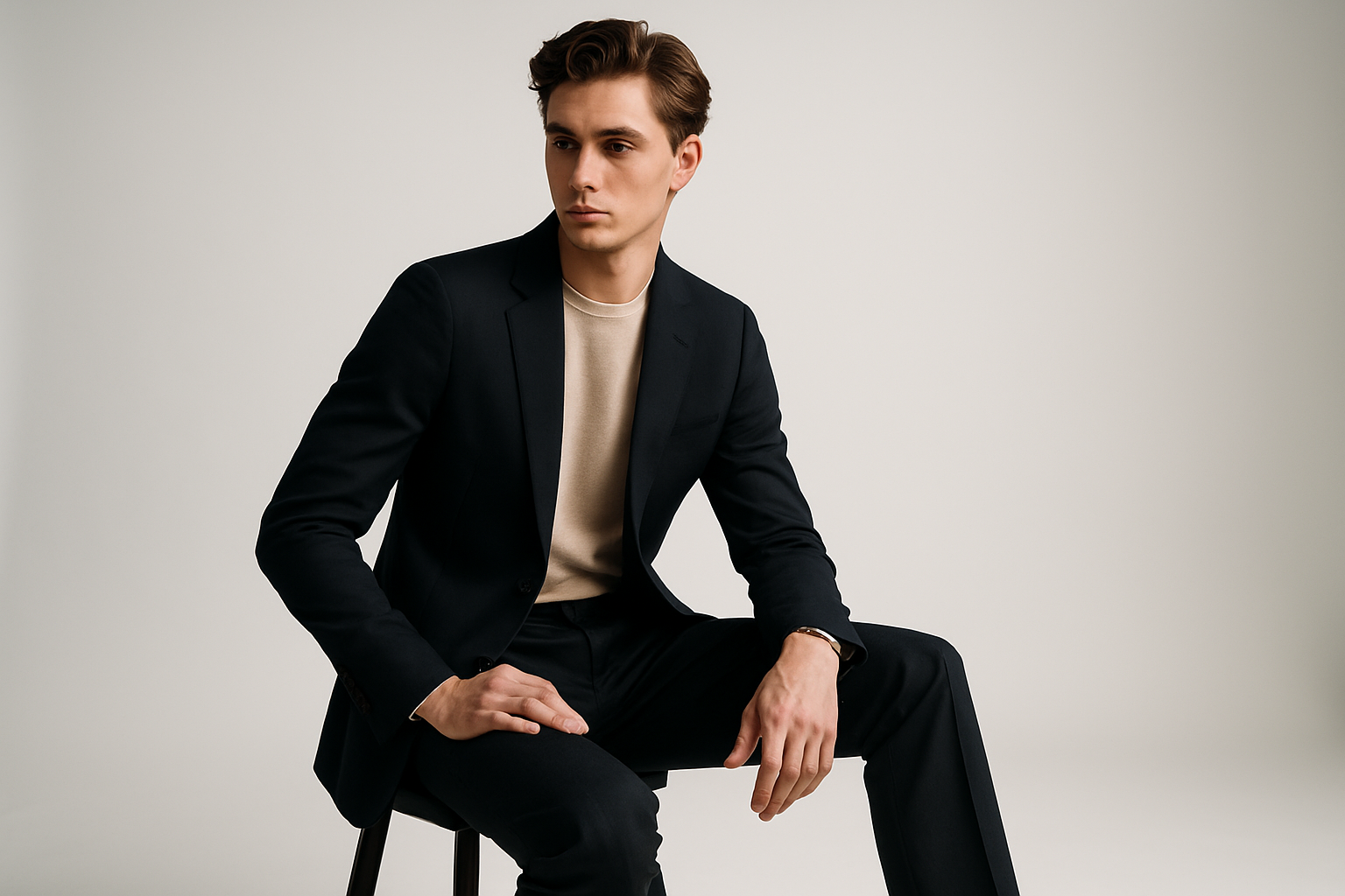 Professional studio male model photograph