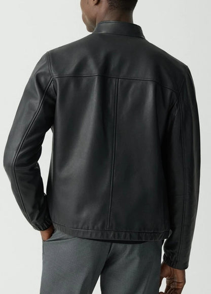 Theory Morvek Zip Jacket in Leather