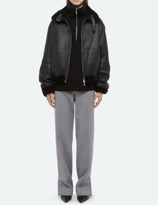 Helmut Lang Shearling Bomber