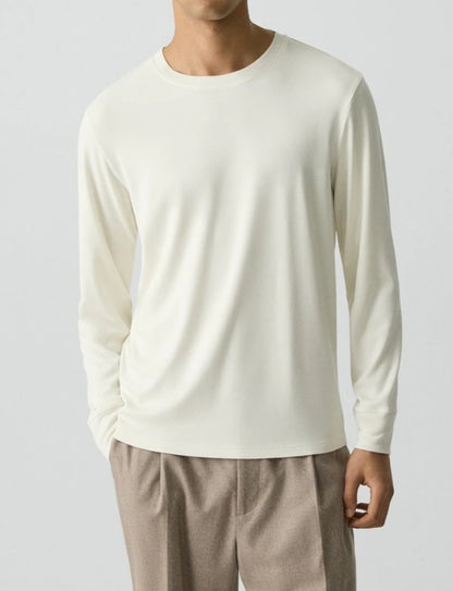 Theory Essential Long-Sleeve Tee in Anemone Modal Jersey
