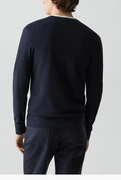 Theory Riland Crewneck Sweater in Light Bilen