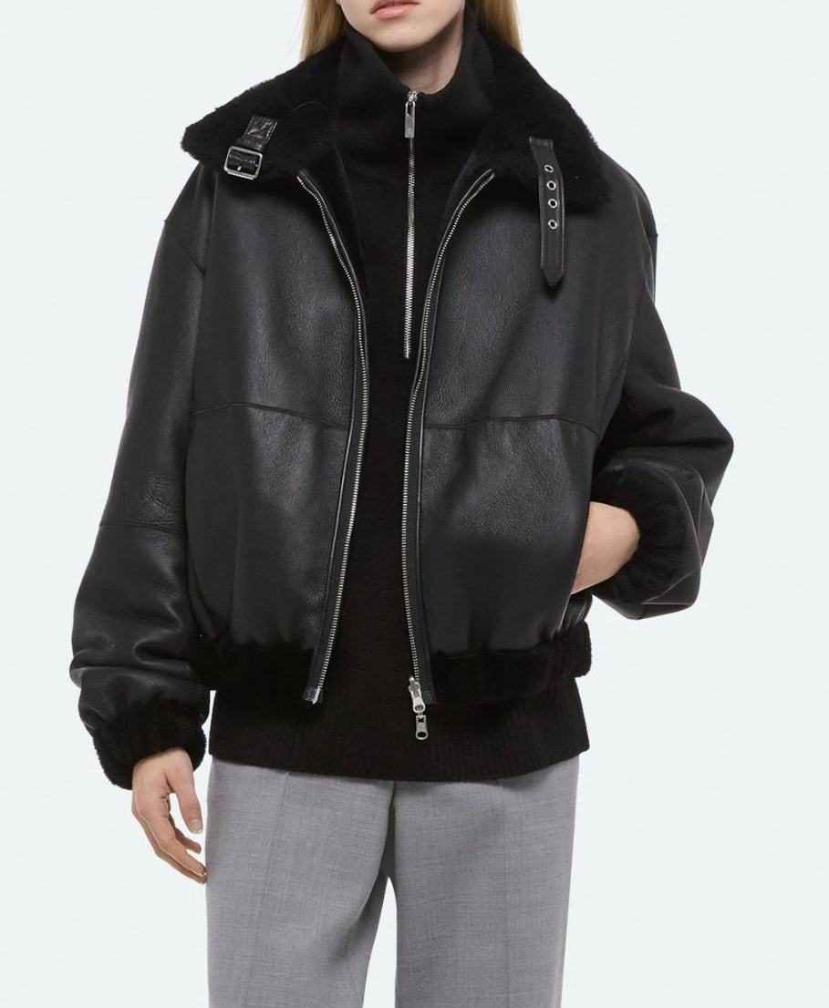Helmut Lang Shearling Bomber