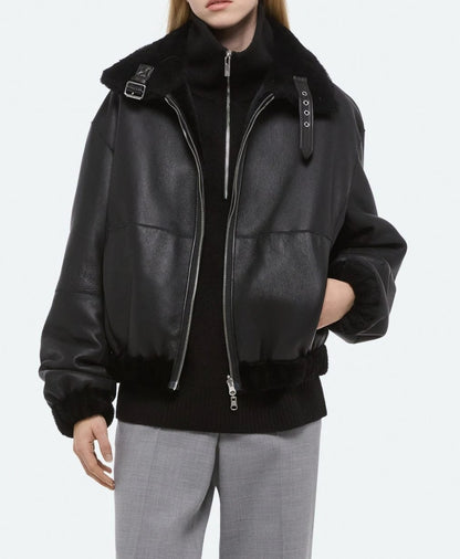 Helmut Lang Shearling Bomber