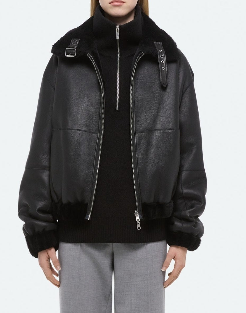 Helmut Lang Shearling Bomber