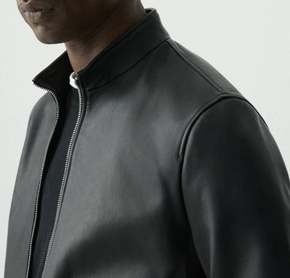 Theory Morvek Zip Jacket in Leather