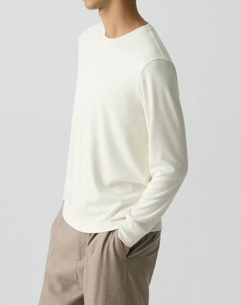 Theory Essential Long-Sleeve Tee in Anemone Modal Jersey