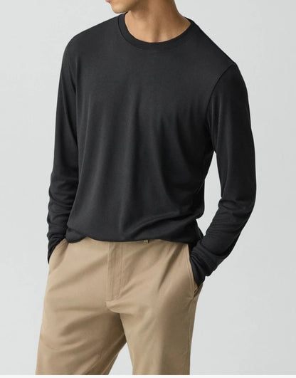 Theory Essential Long-Sleeve Tee in Anemone Modal Jersey