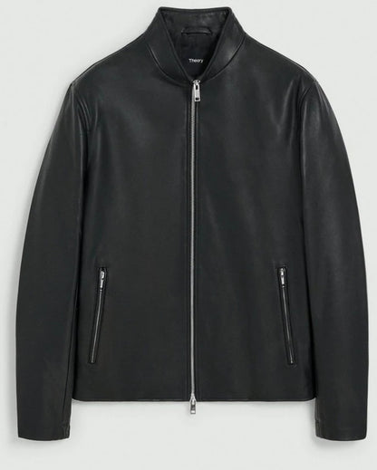Theory Morvek Zip Jacket in Leather